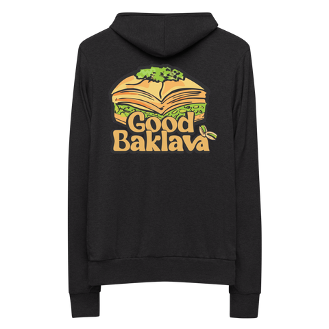 Black Pistachio & Baklava Zip Hoodie