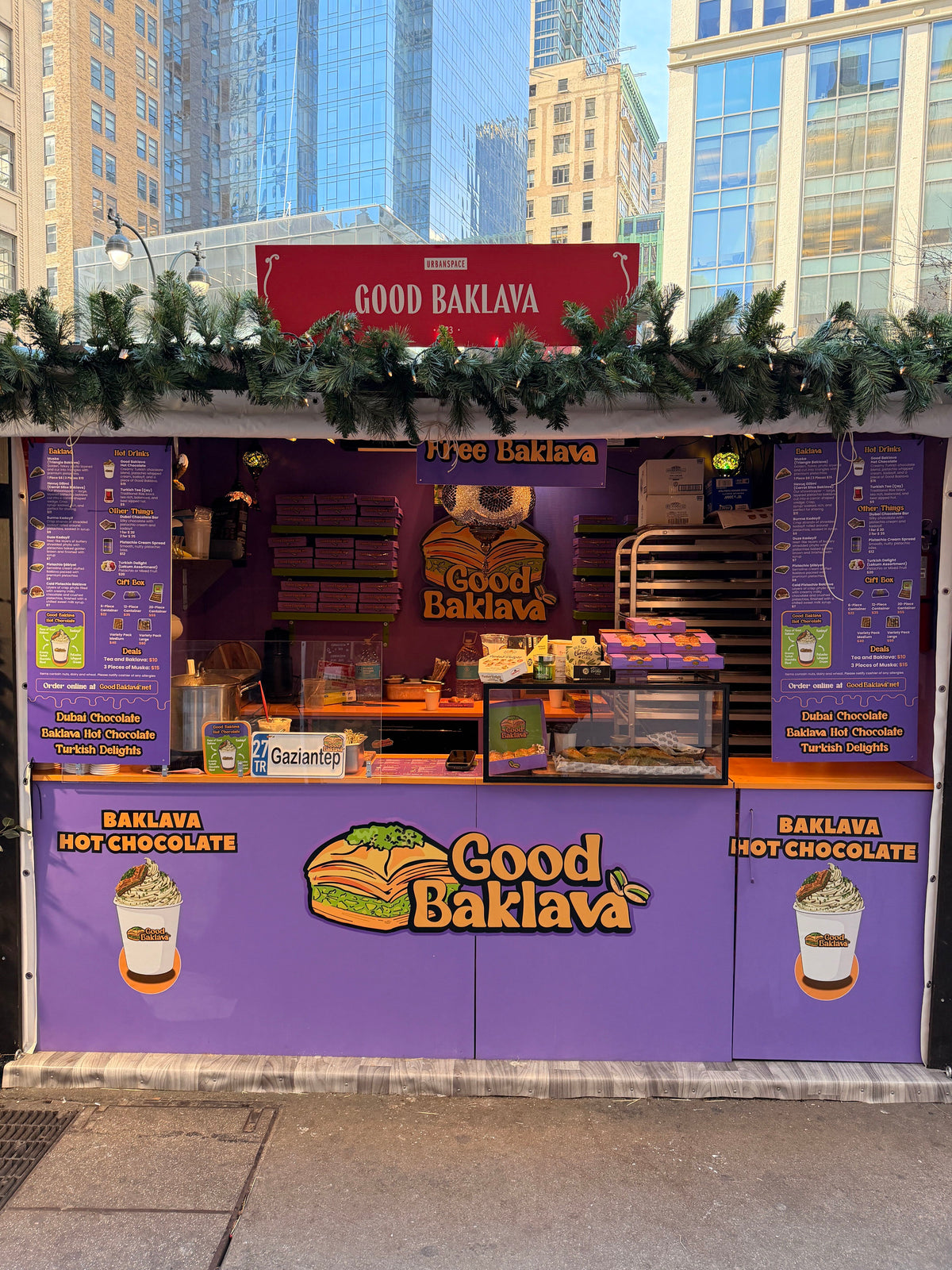 The Good Baklava stall at the Union Square Holiday Market