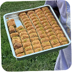 A full tray of Good Baklava