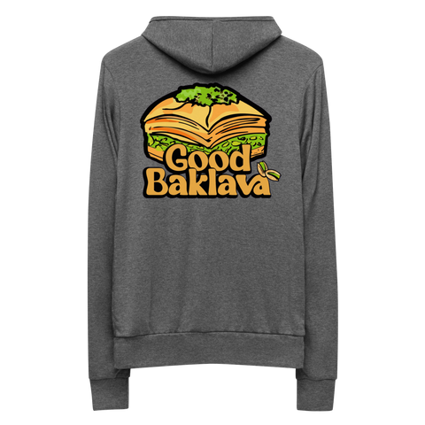 Grey Pistachio & Baklava Zip Hoodie